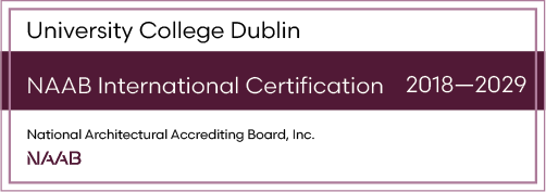 NAAB accreditation University College Dublin 2018-2029